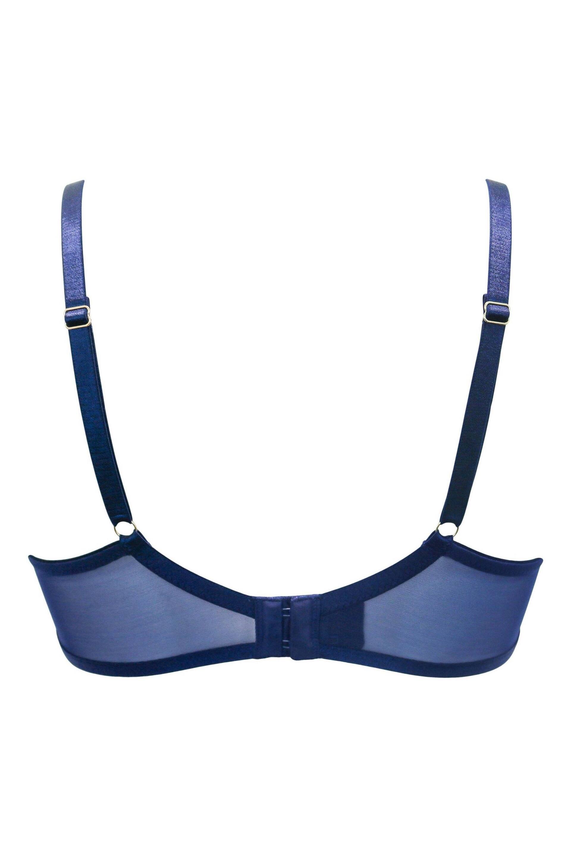 Pour Moi Blue Non Padded Viva Luxe Underwired Bra - Image 4 of 4