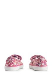 Start Rite Busy Lizzie Pink Floral Canvas Riptape Shoes - Image 3 of 5