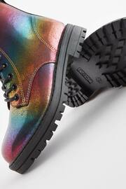 Rainbow Metallic Wide Fit (G) Warm Lined Lace-Up Boots - Image 5 of 5
