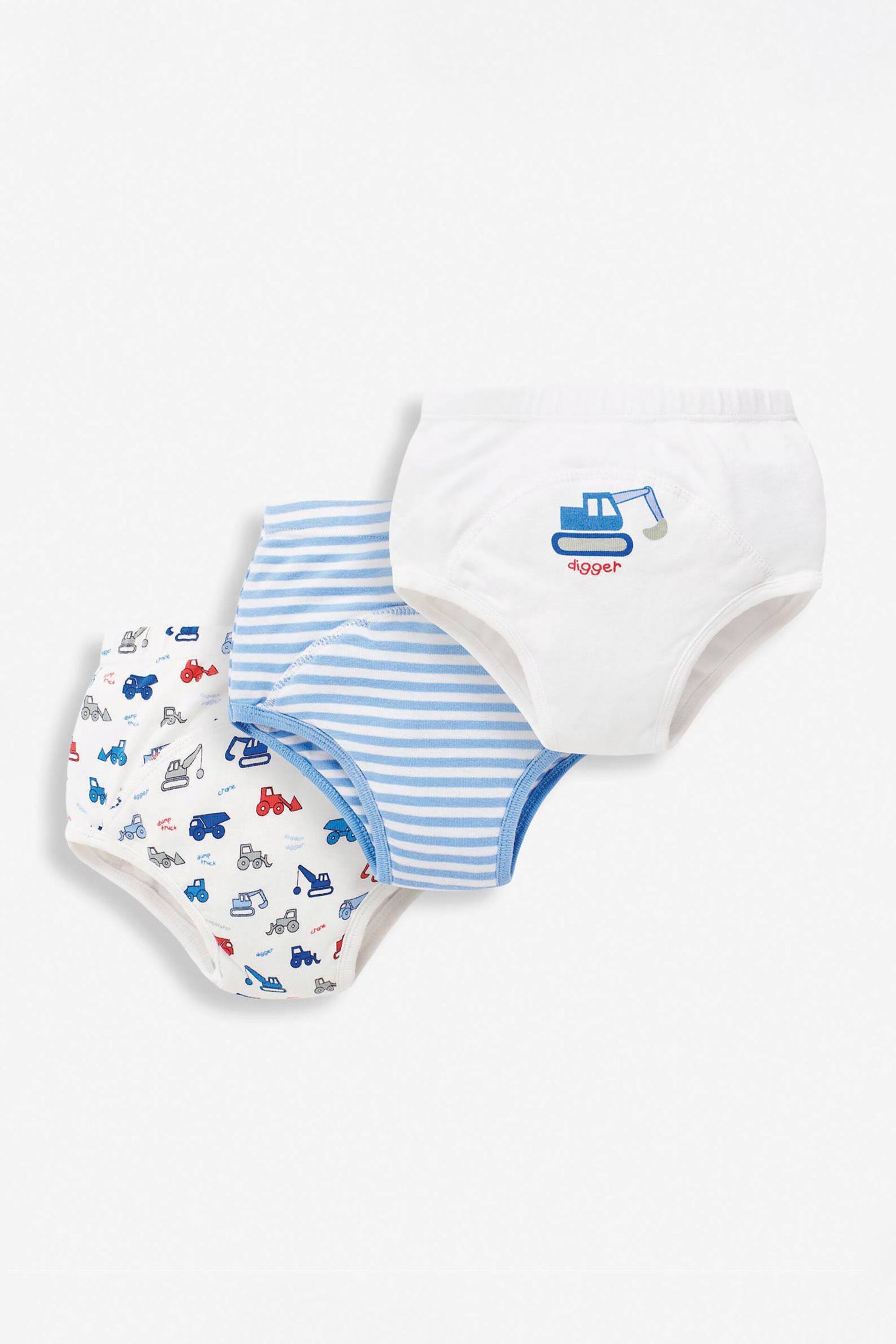 JoJo Maman Bébé White 3-Pack Training Pants - Image 1 of 3