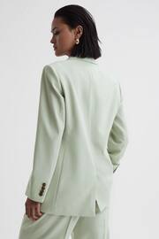 Reiss Green Naomi Single Breasted Wool Blend Blazer - Image 5 of 5