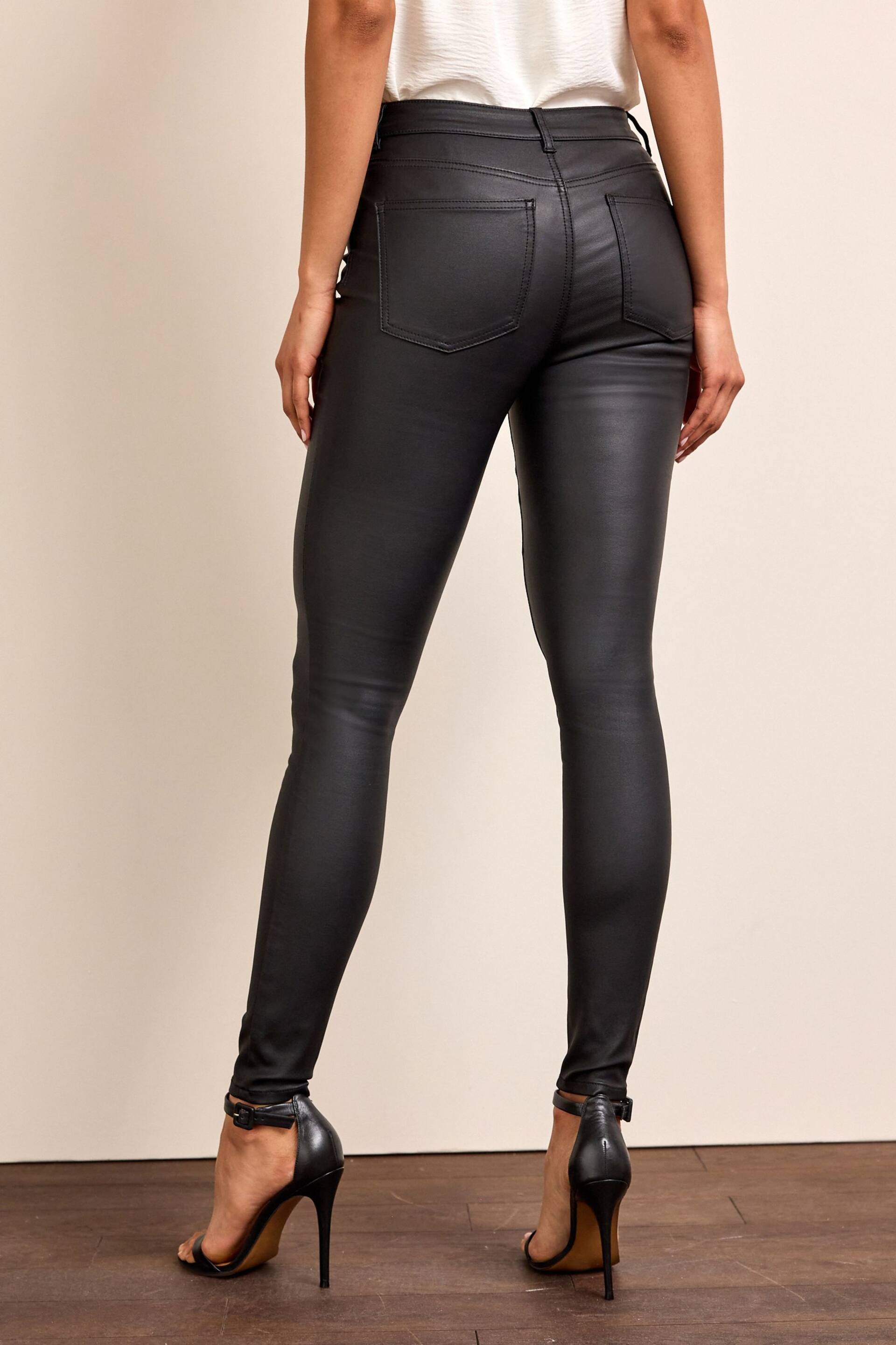 Black Coated Skinny Jeans - Image 4 of 7
