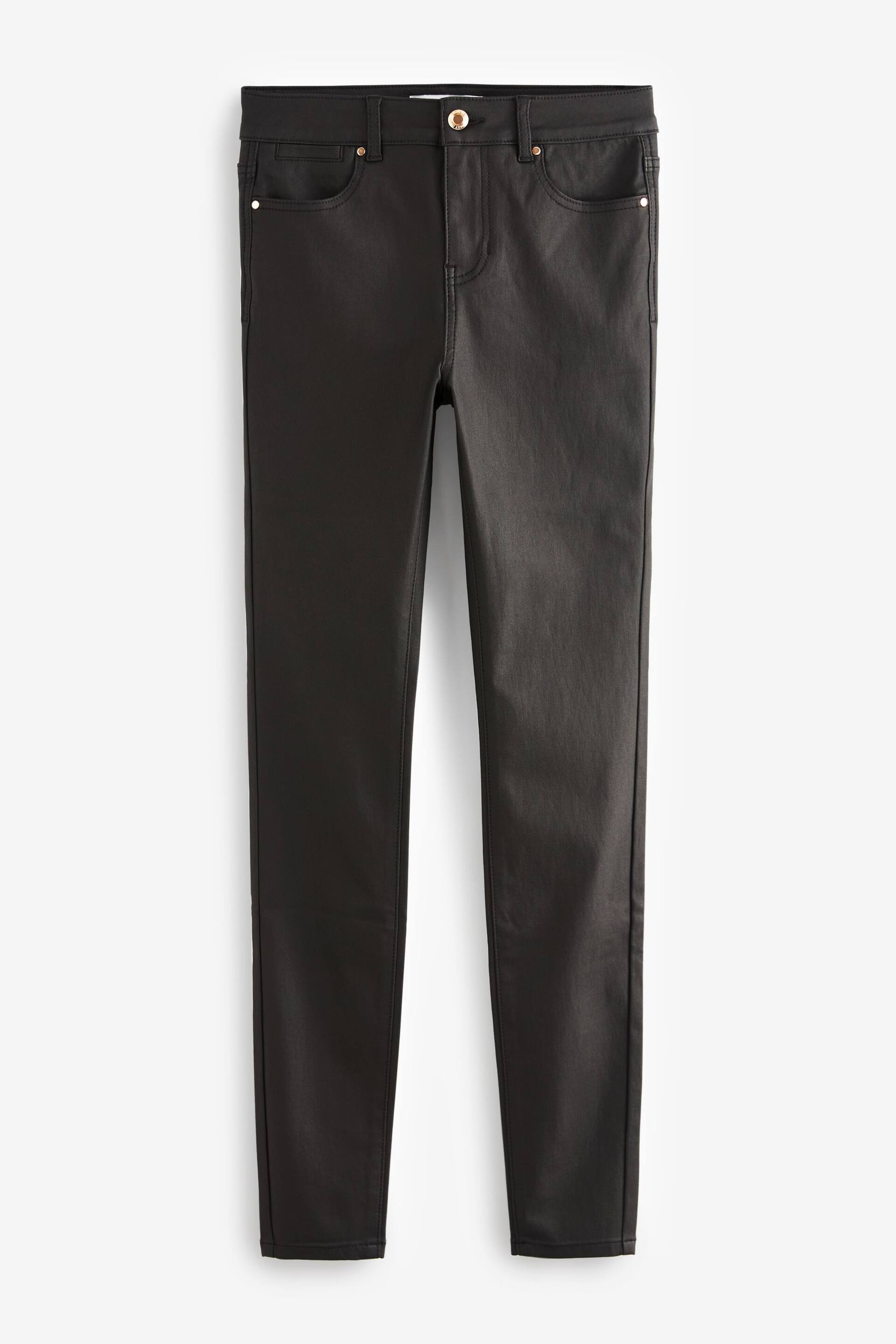 Black Coated Skinny Jeans - Image 6 of 7