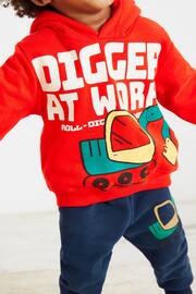 Red Digger Character Hoodie And Joggers Set (3mths-7yrs) - Image 3 of 5