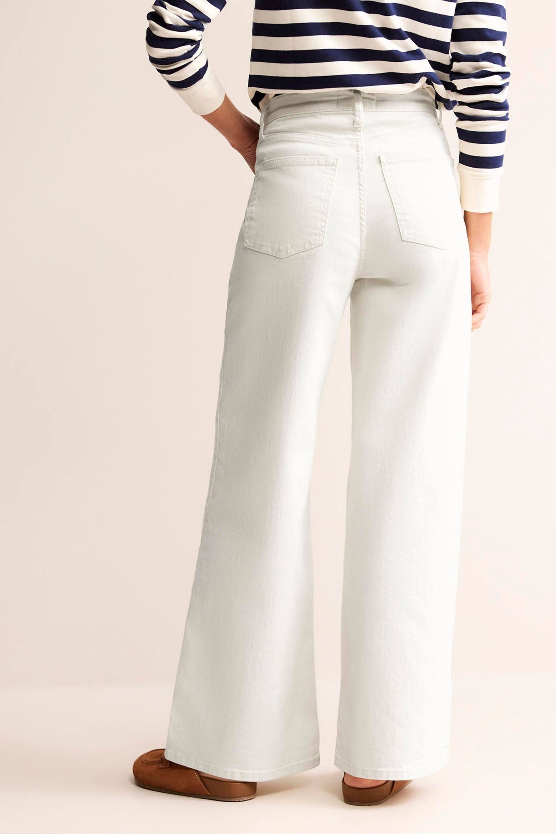 Boden White High Rise Wide Leg Jeans - Image 2 of 8