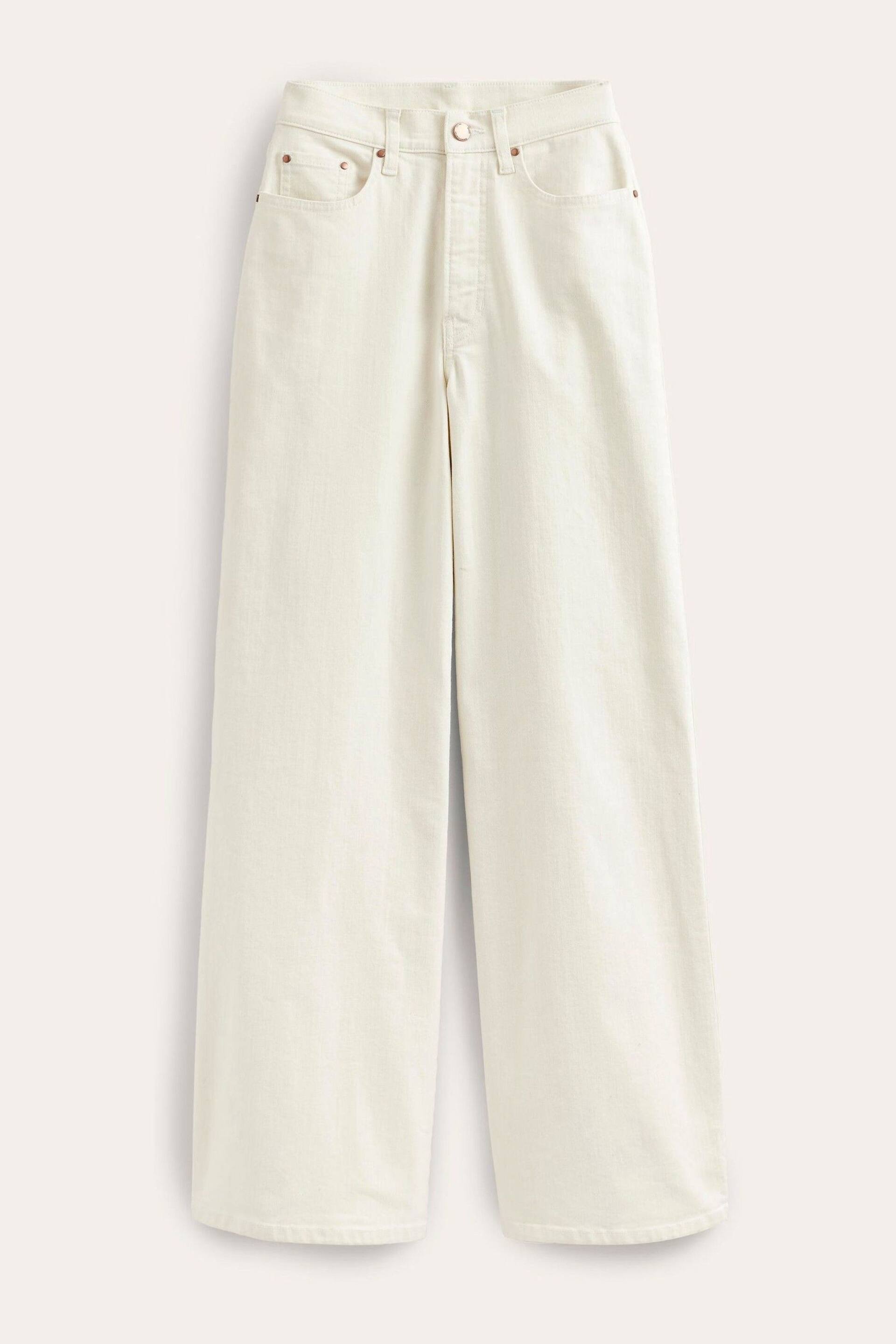Boden White High Rise Wide Leg Jeans - Image 8 of 8