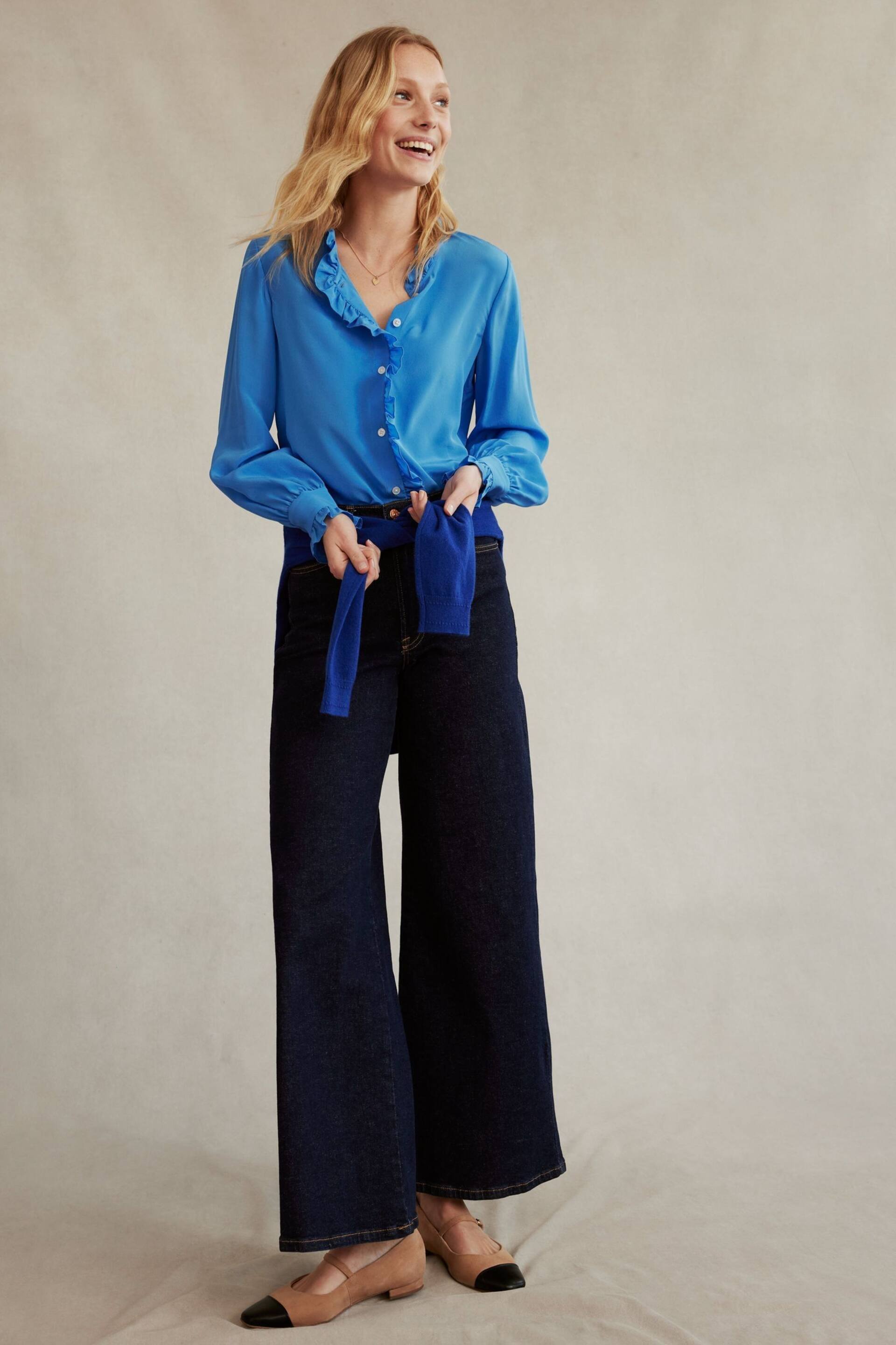 Boden Blue High Rise Wide Leg Jeans - Image 1 of 4