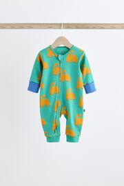 Bright Dino Zip Baby Sleepsuits 3 Pack (0-3yrs) - Image 10 of 16