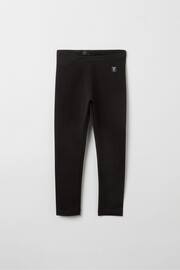 Polarn O. Pyret Black Organic Cotton Plain Leggings - Image 1 of 2