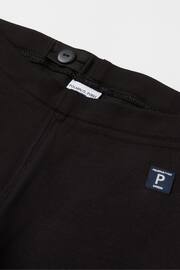 Polarn O. Pyret Black Organic Cotton Plain Leggings - Image 2 of 2