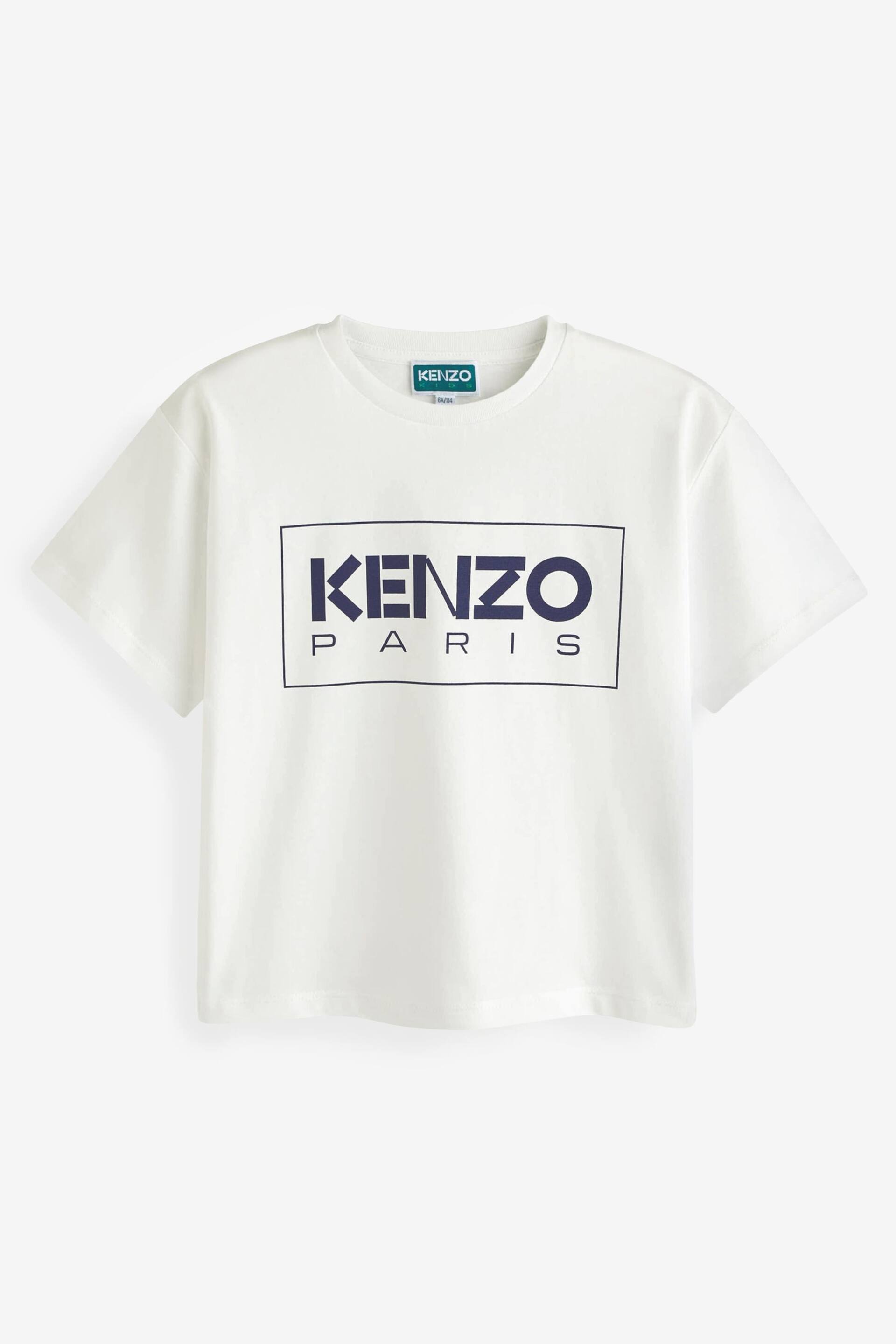 Kenzo Kids Cream Logo Unisex T-Shirt - Image 3 of 3