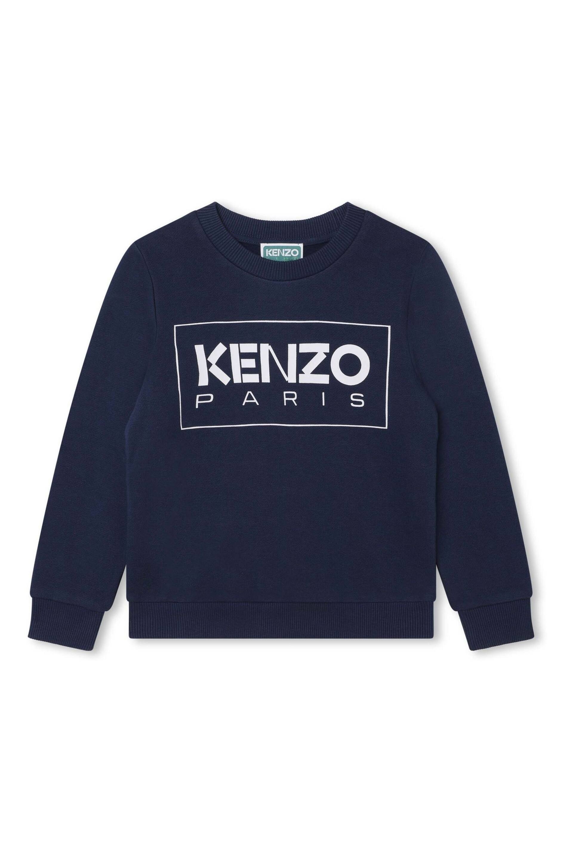 KENZO KIDS Navy Blue Logo Sweatshirt - Image 1 of 3