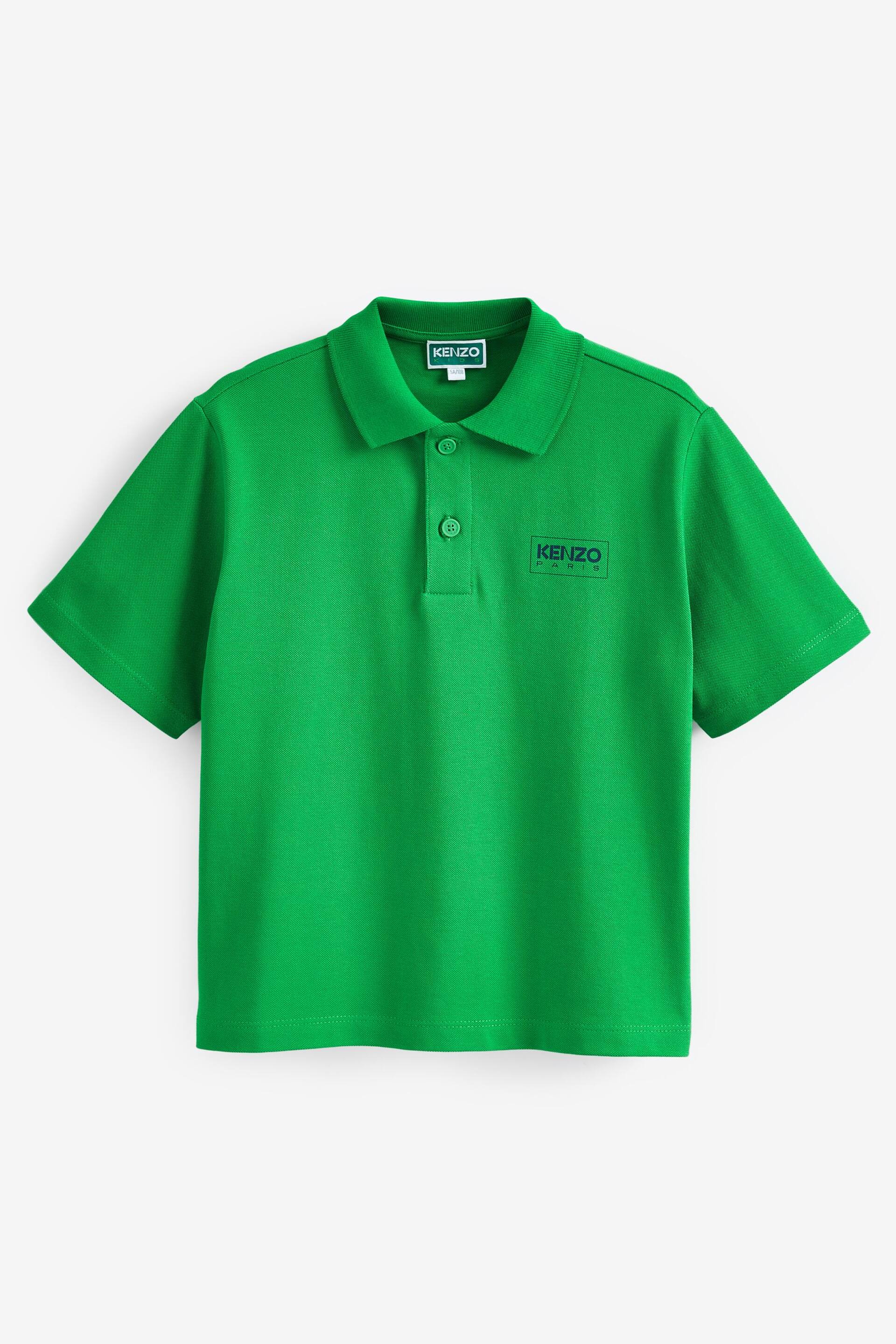 KENZO KIDS Green Logo Poloshirt - Image 3 of 5