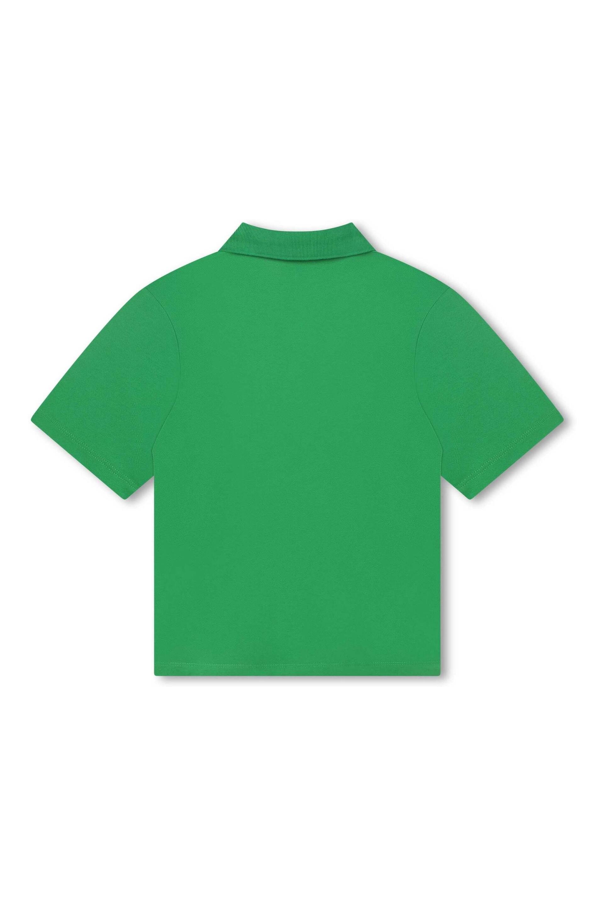 KENZO KIDS Green Logo Poloshirt - Image 4 of 5