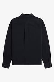 Fred Perry Black Twill Shacket Overshirt - Image 8 of 9