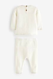 White Knitted Baby Jumper & Legging Set (0mths-2yrs) - Image 5 of 6