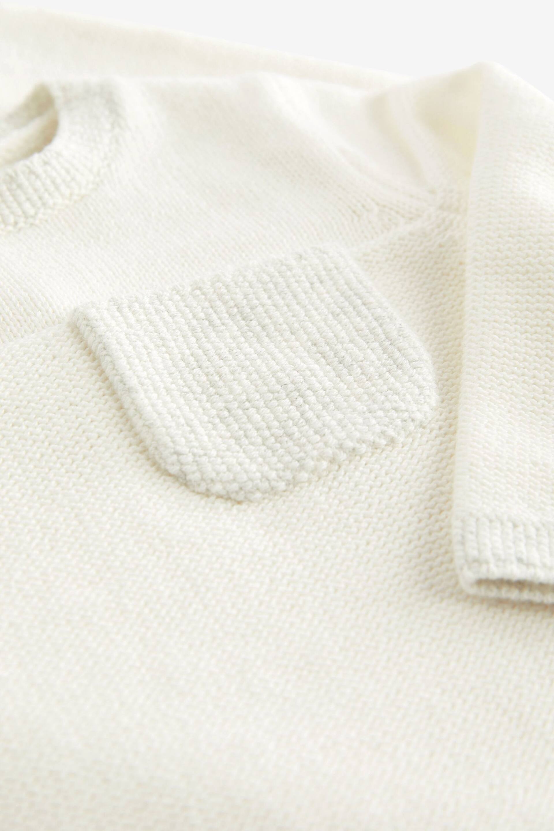 White Knitted Baby Jumper & Legging Set (0mths-2yrs) - Image 6 of 6