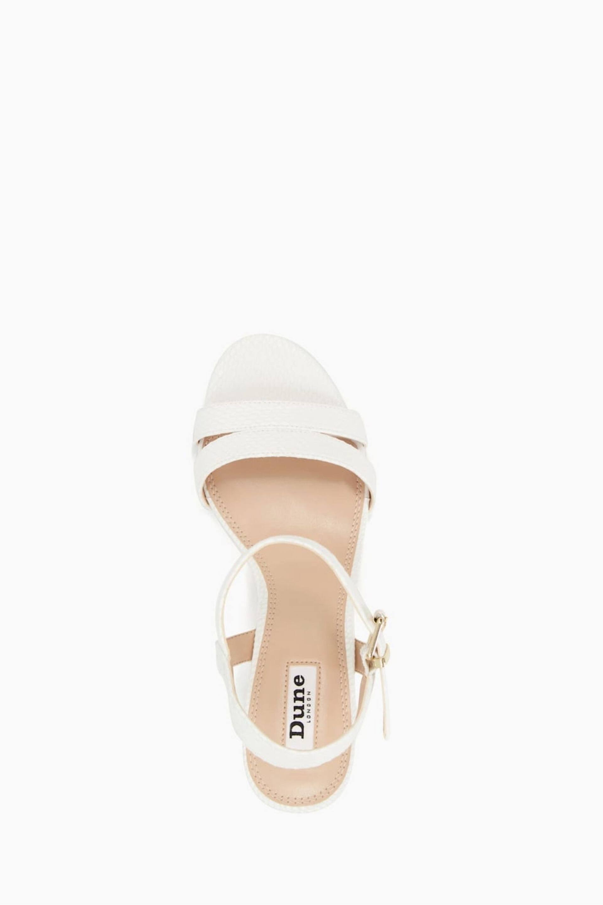 Dune London White Merisa 2 Part Block Heel Sandals - Image 6 of 7