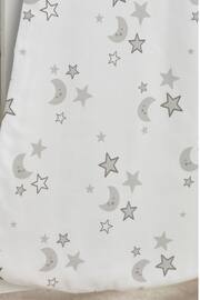 White Grey Moon & Stars Hip Dysplasia 100% Cotton Sleep Bag - Image 5 of 6