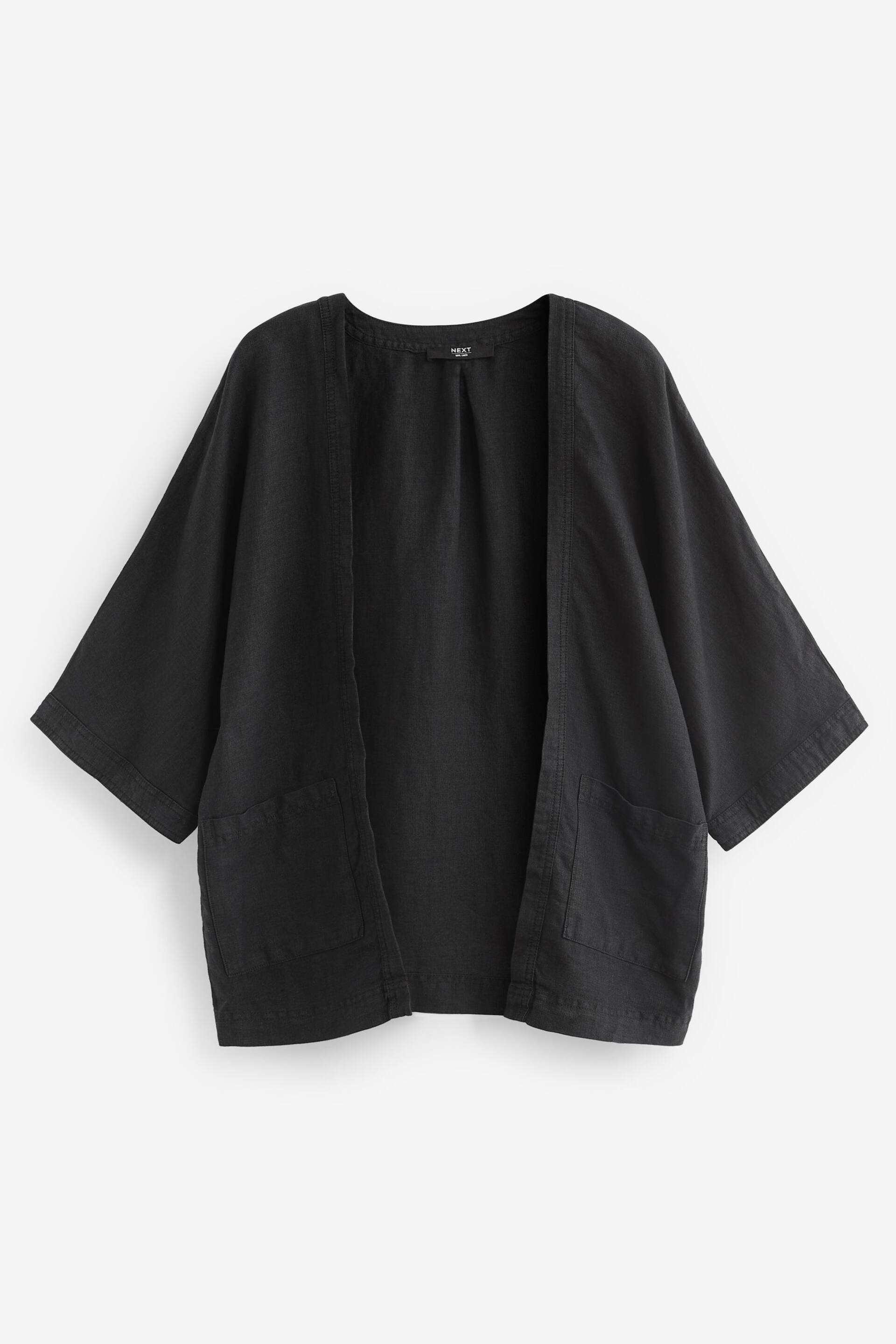 Black 100% Linen Jacket - Image 7 of 7