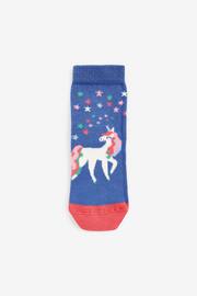 Pink 7 Pack Unicorn Cotton Rich Ankle Socks - Image 4 of 8