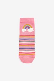 Pink 7 Pack Unicorn Cotton Rich Ankle Socks - Image 7 of 8