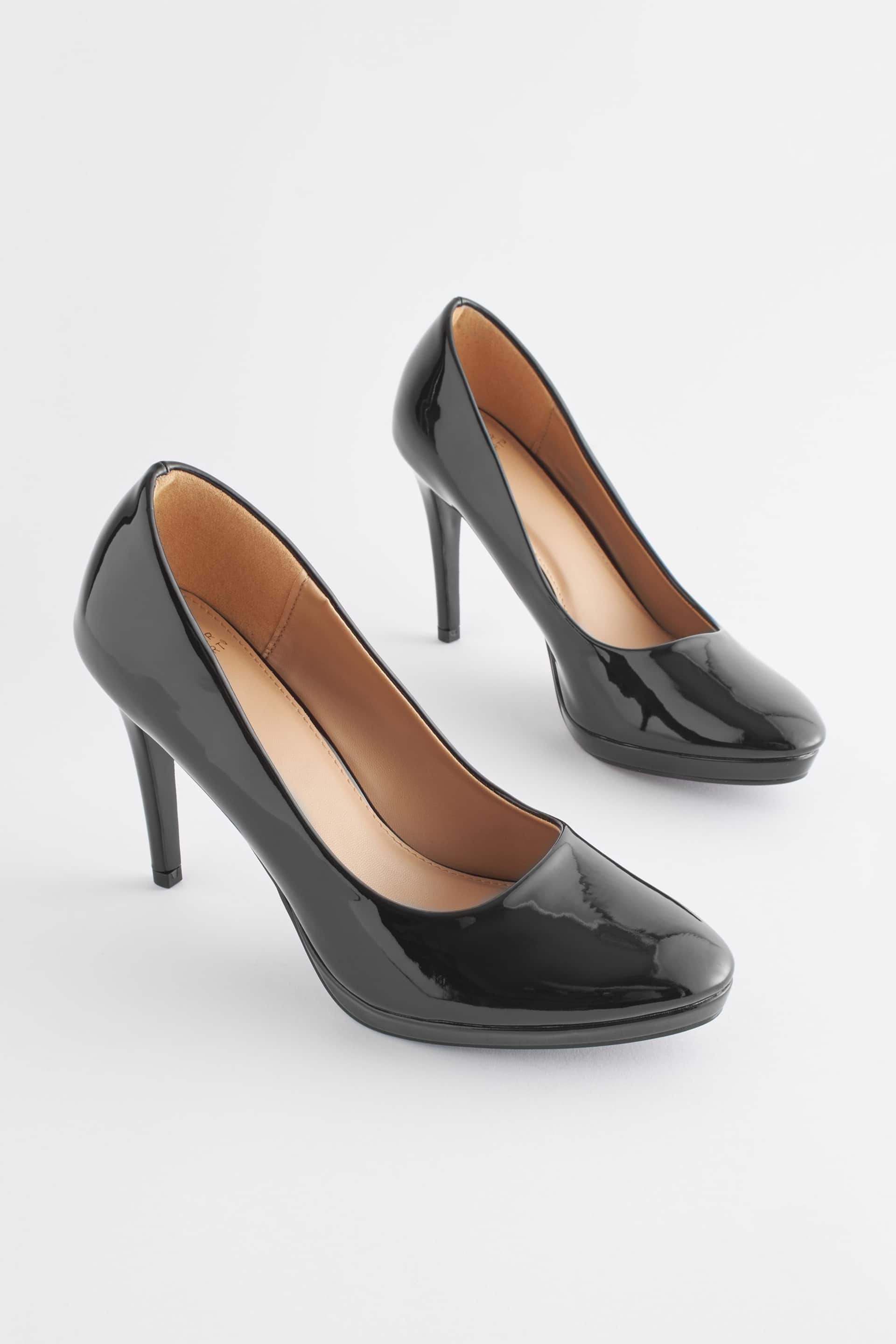 Black Regular/Wide Fit Forever Comfort® Platform Court Shoes - Image 3 of 7