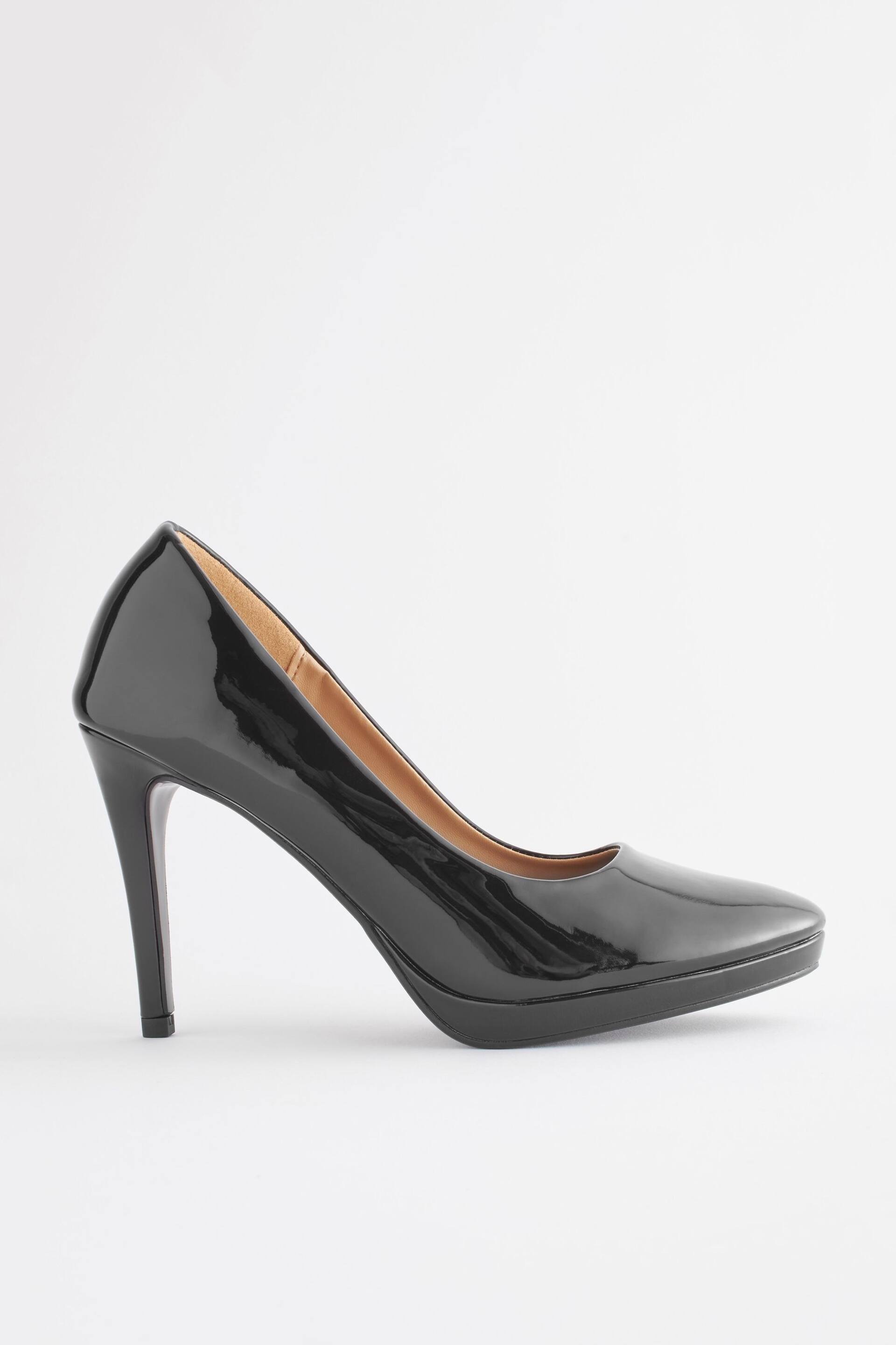 Black Regular/Wide Fit Forever Comfort® Platform Court Shoes - Image 4 of 7