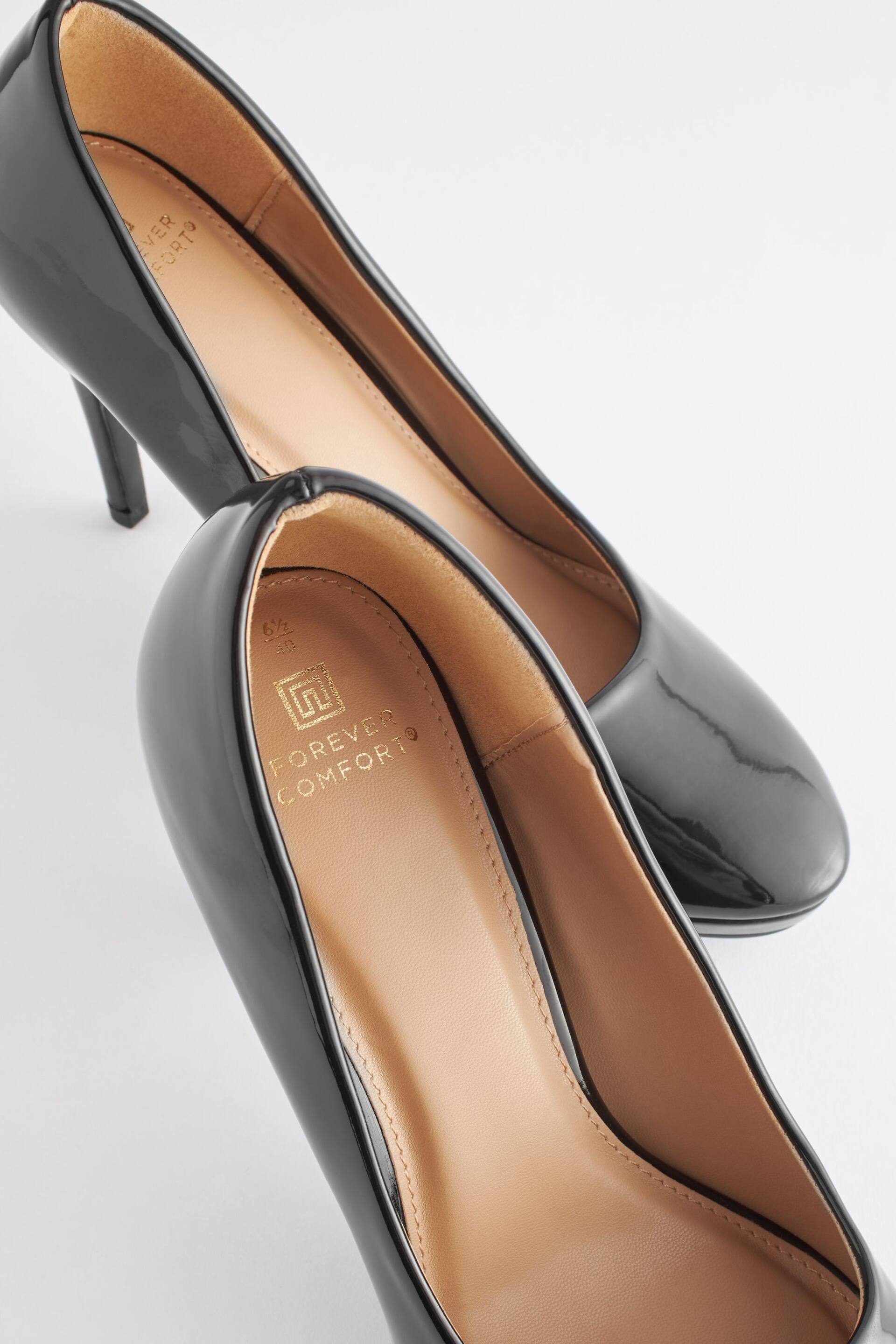 Black Regular/Wide Fit Forever Comfort® Platform Court Shoes - Image 6 of 7
