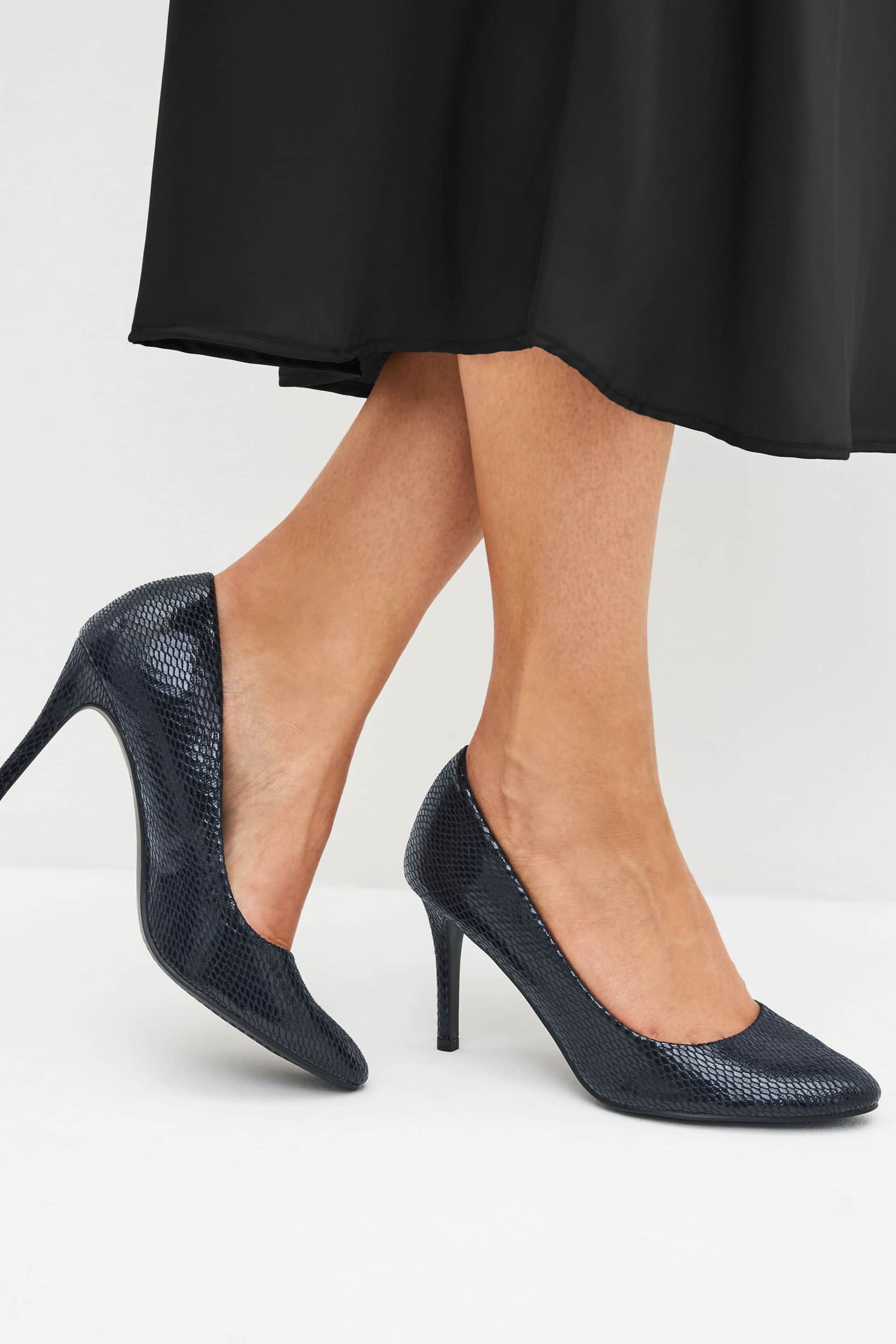 Navy Blue Extra Wide Fit Forever Comfort® Round Toe Court Shoes - Image 1 of 7