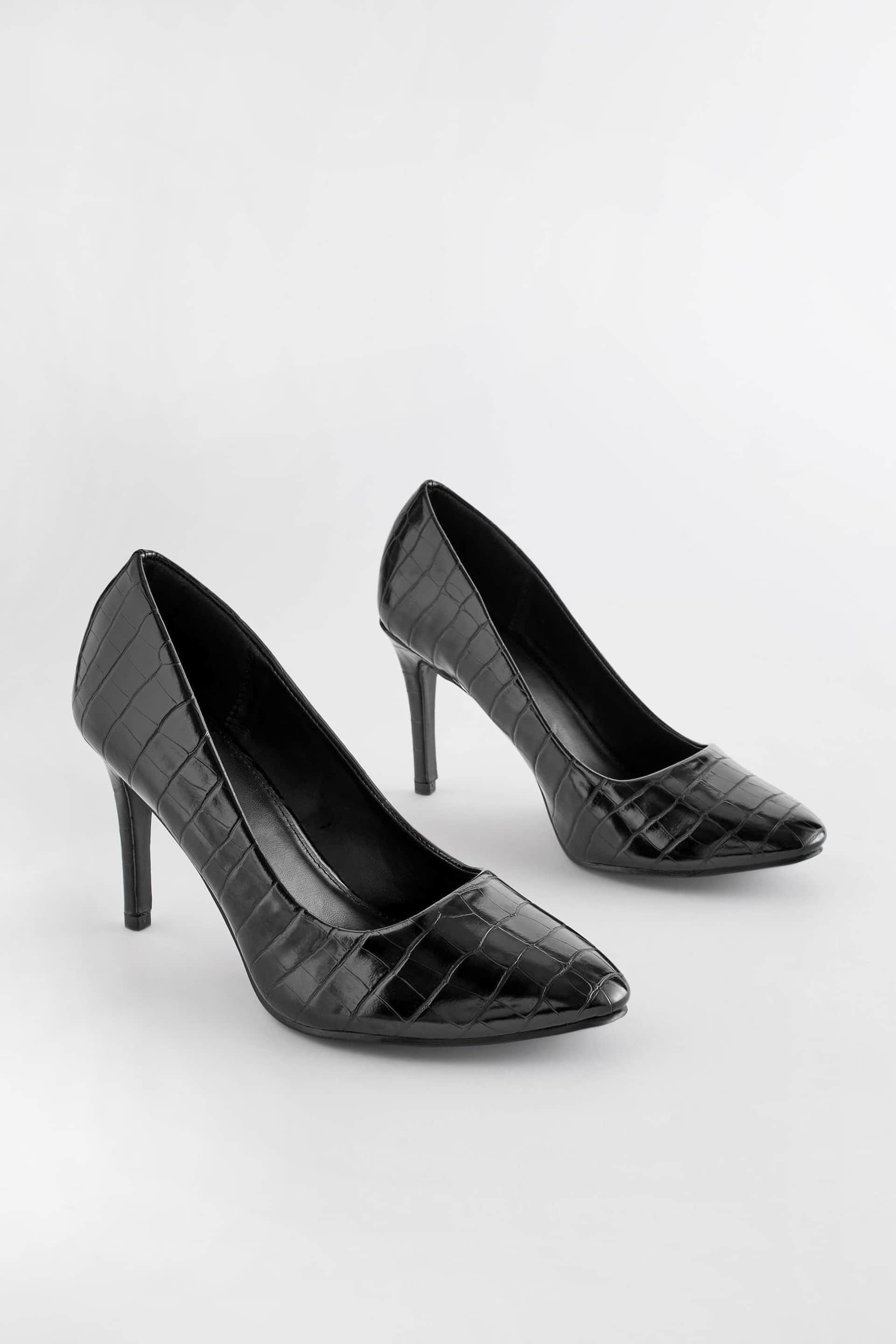 Black Extra Wide Fit Forever Comfort® Round Toe Court Shoes - Image 1 of 7