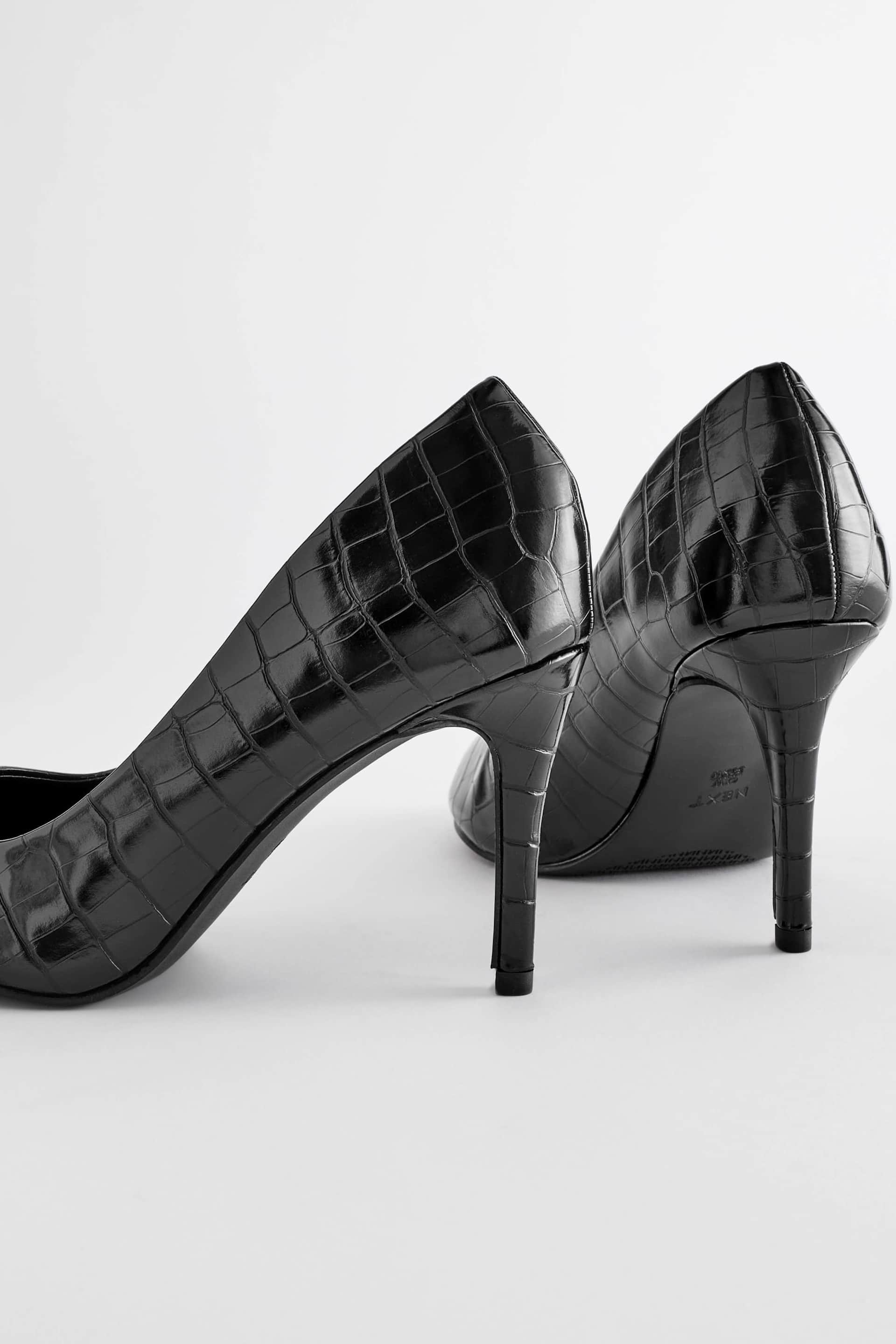 Black Extra Wide Fit Forever Comfort® Round Toe Court Shoes - Image 3 of 7