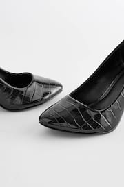 Black Extra Wide Fit Forever Comfort® Round Toe Court Shoes - Image 4 of 7