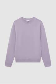 Reiss Lilac Alistar Oversized Garment Dye Sweatshirt - Image 2 of 5