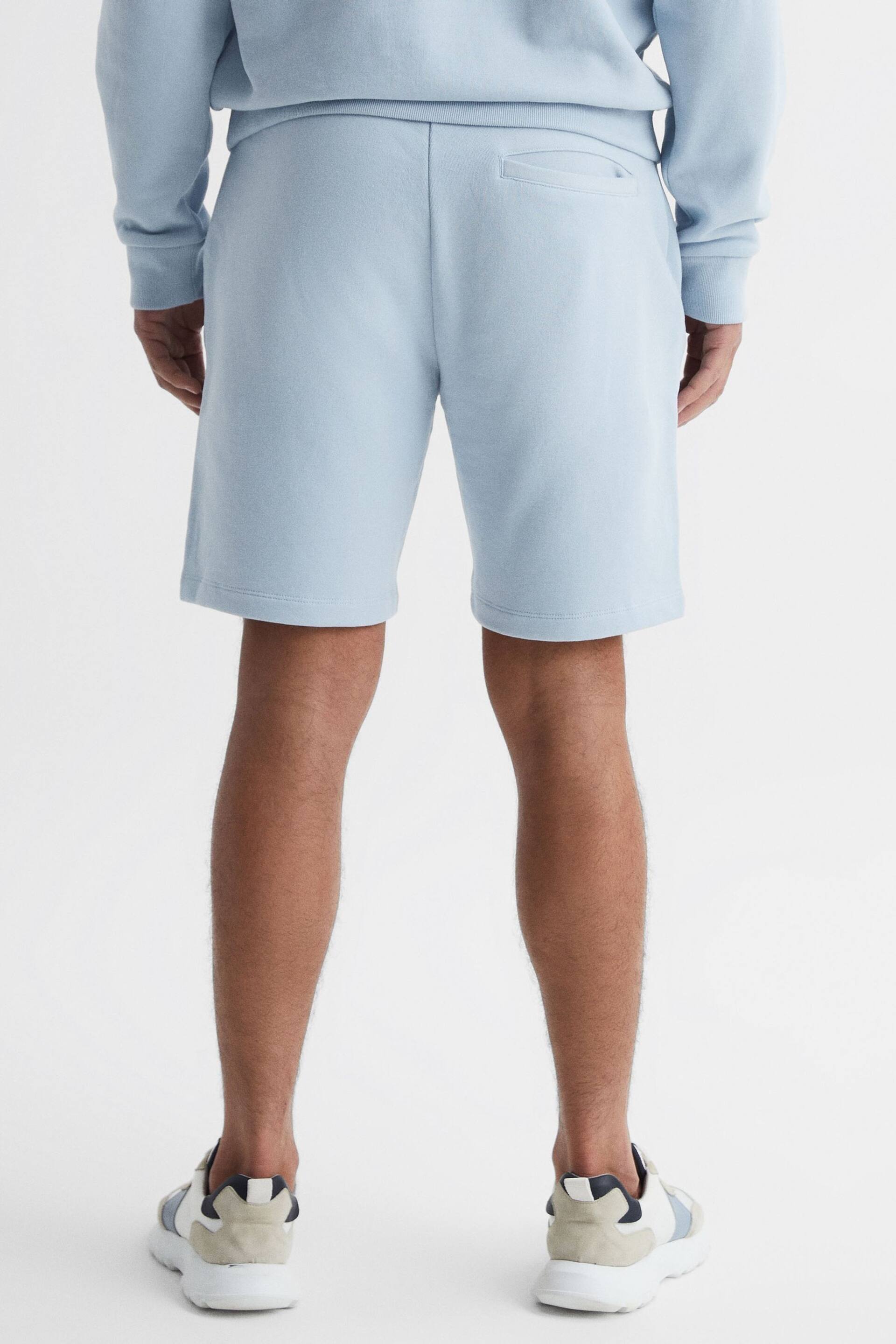 Reiss Ice Blue Henry Garment Dye Jersey Shorts - Image 5 of 5