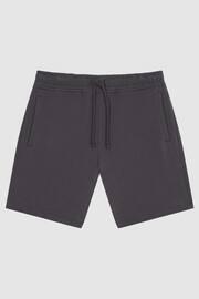 Reiss Washed Black Henry Garment Dye Jersey Shorts - Image 2 of 5