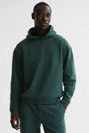 Reiss Midnight Green Kace Garment Dye Hoodie - Image 1 of 7