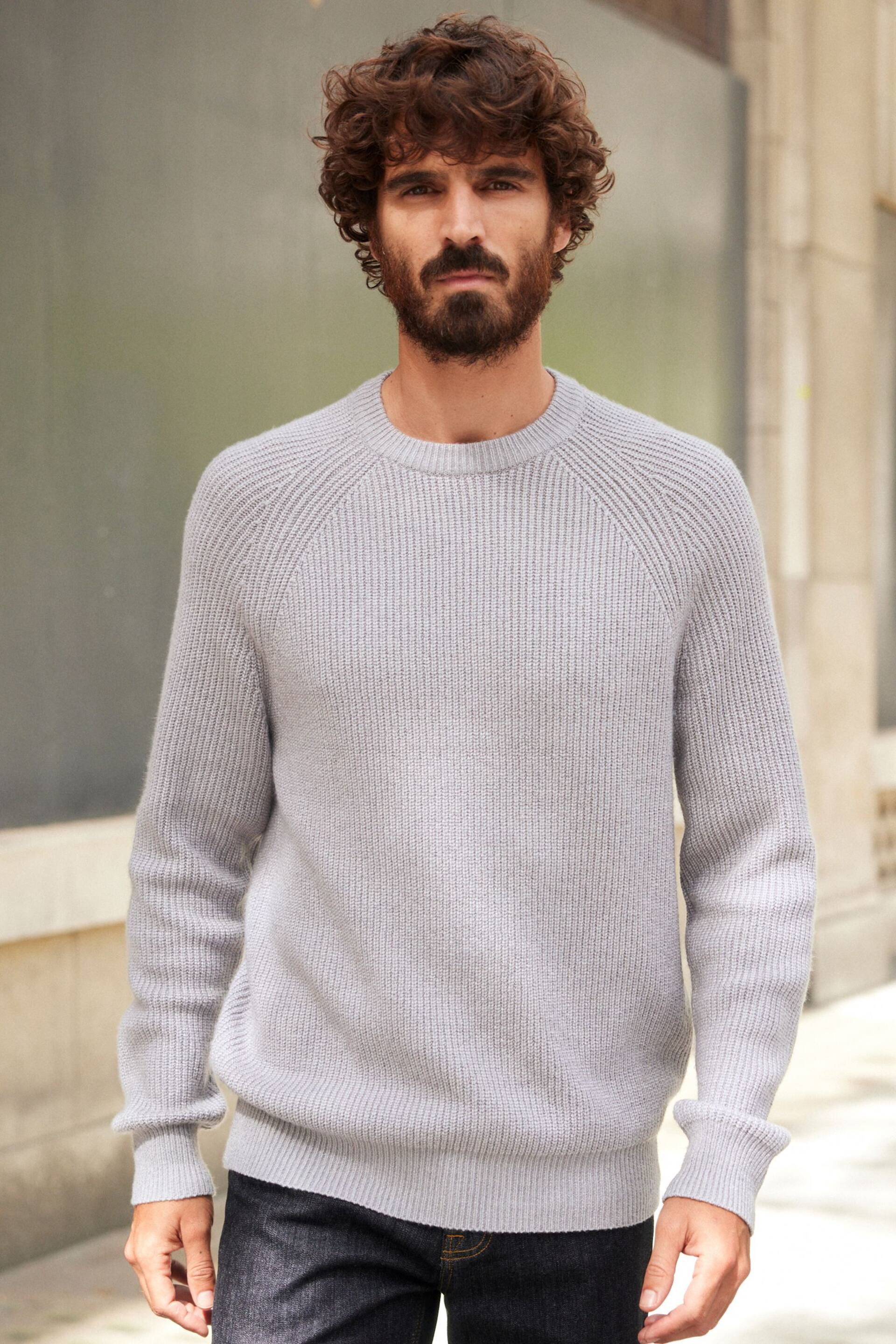 Light Grey Regular Cosy Rib Knitted Jumper - Image 1 of 11