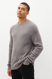 Light Grey Regular Cosy Rib Knitted Jumper - Image 5 of 11