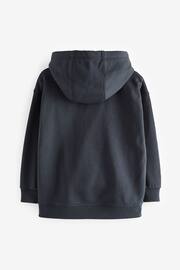 Navy Blue Plain Jersey Hoodie (3-16yrs) - Image 2 of 2
