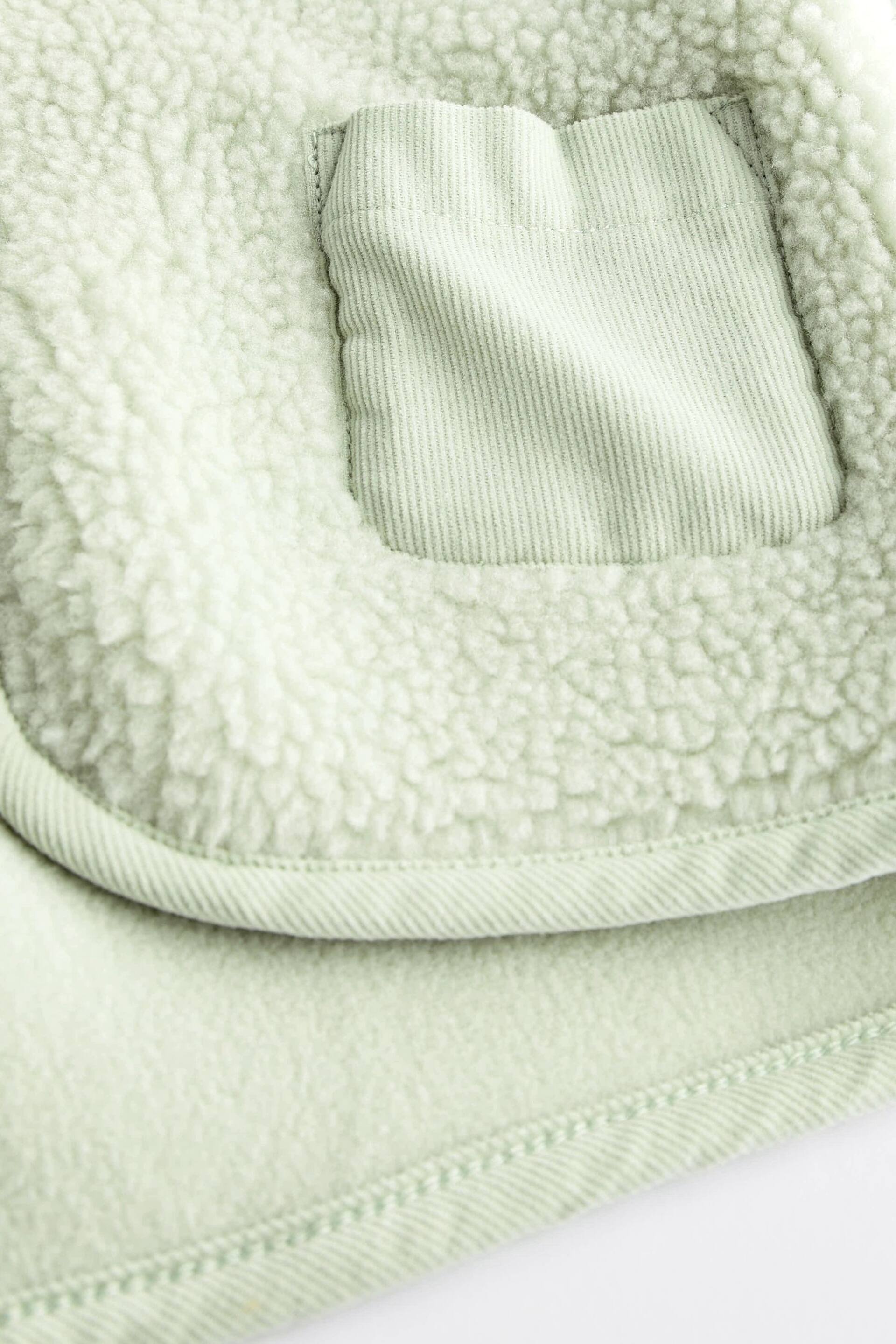 Mint Green Teddy Baby Cosy Fleece Borg Jacket - Image 6 of 6