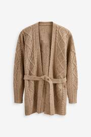 Camel Cable Belt Cardigan - Image 5 of 6