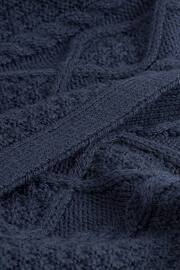 Navy Blue Cable Belt Cardigan - Image 7 of 7
