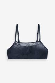 Navy Blue Lace Light Pad Non Wired Bra - Image 5 of 6