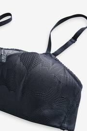 Navy Blue Lace Light Pad Non Wired Bra - Image 6 of 6
