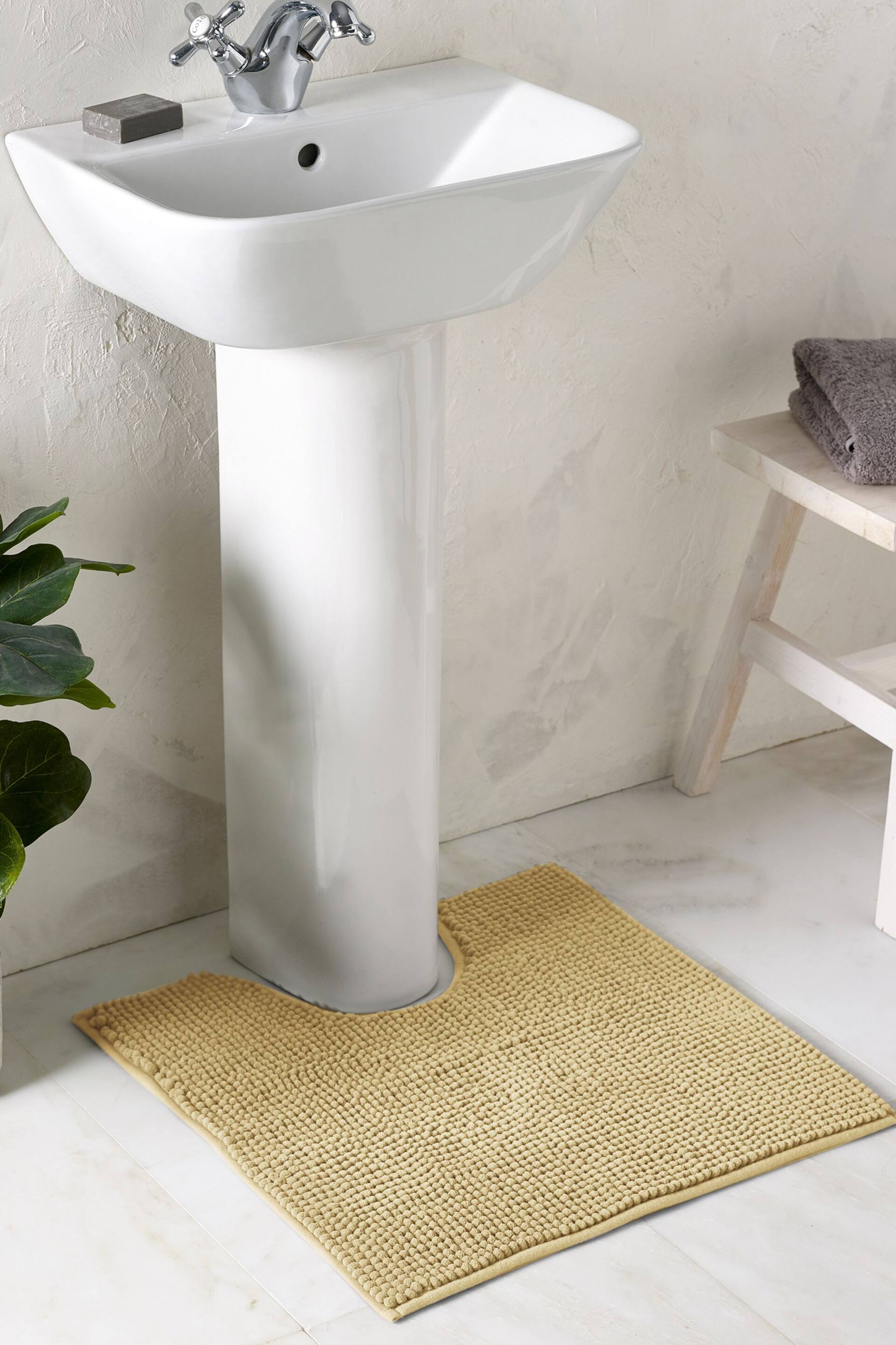 Ochre Yellow Bobble Pedestal Bath Mat - Image 1 of 5