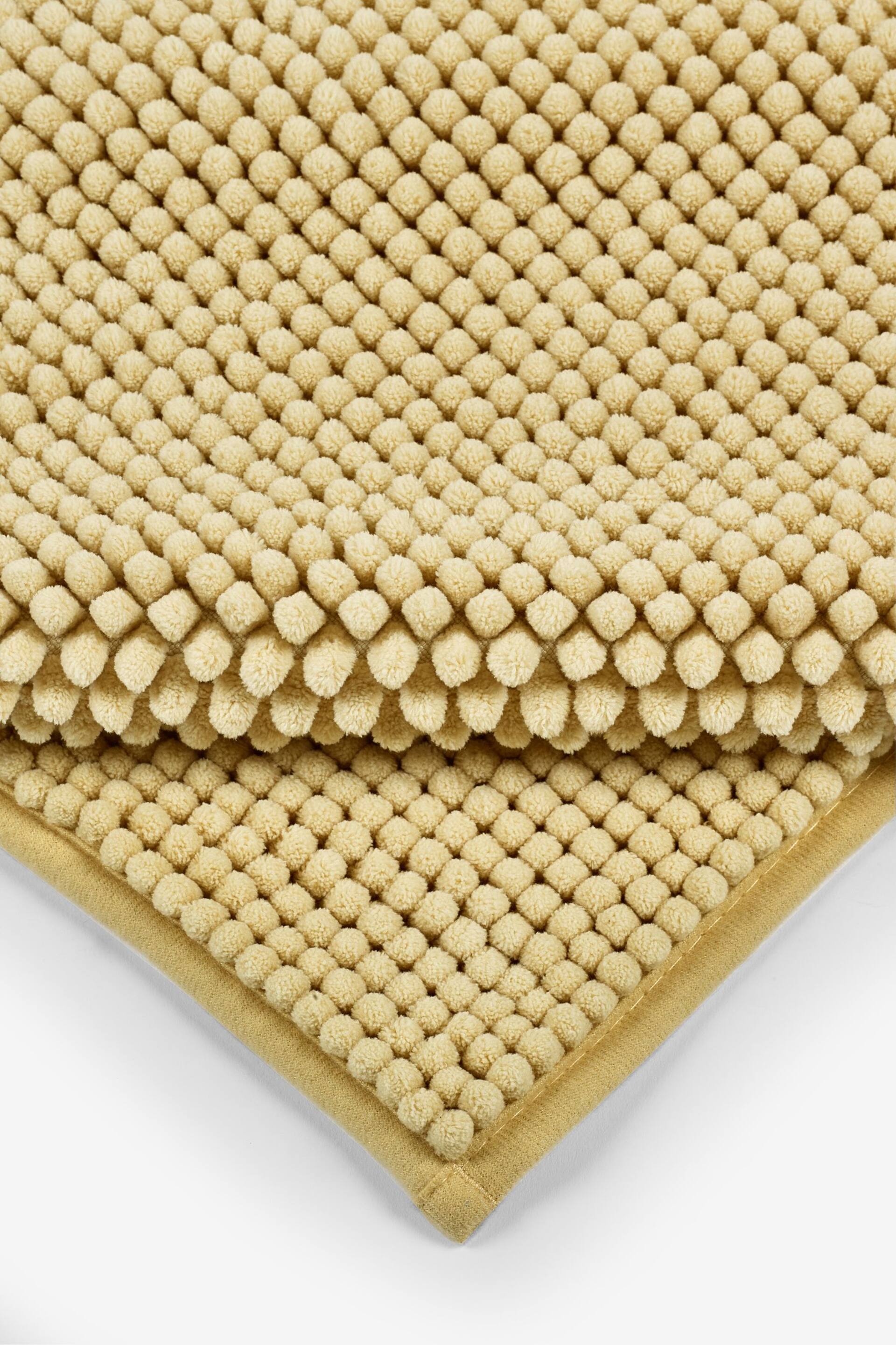 Ochre Yellow Bobble Pedestal Bath Mat - Image 2 of 5