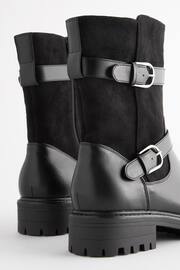 Black Regular/Wide Fit Forever Comfort® Buckle Biker Boots - Image 5 of 7