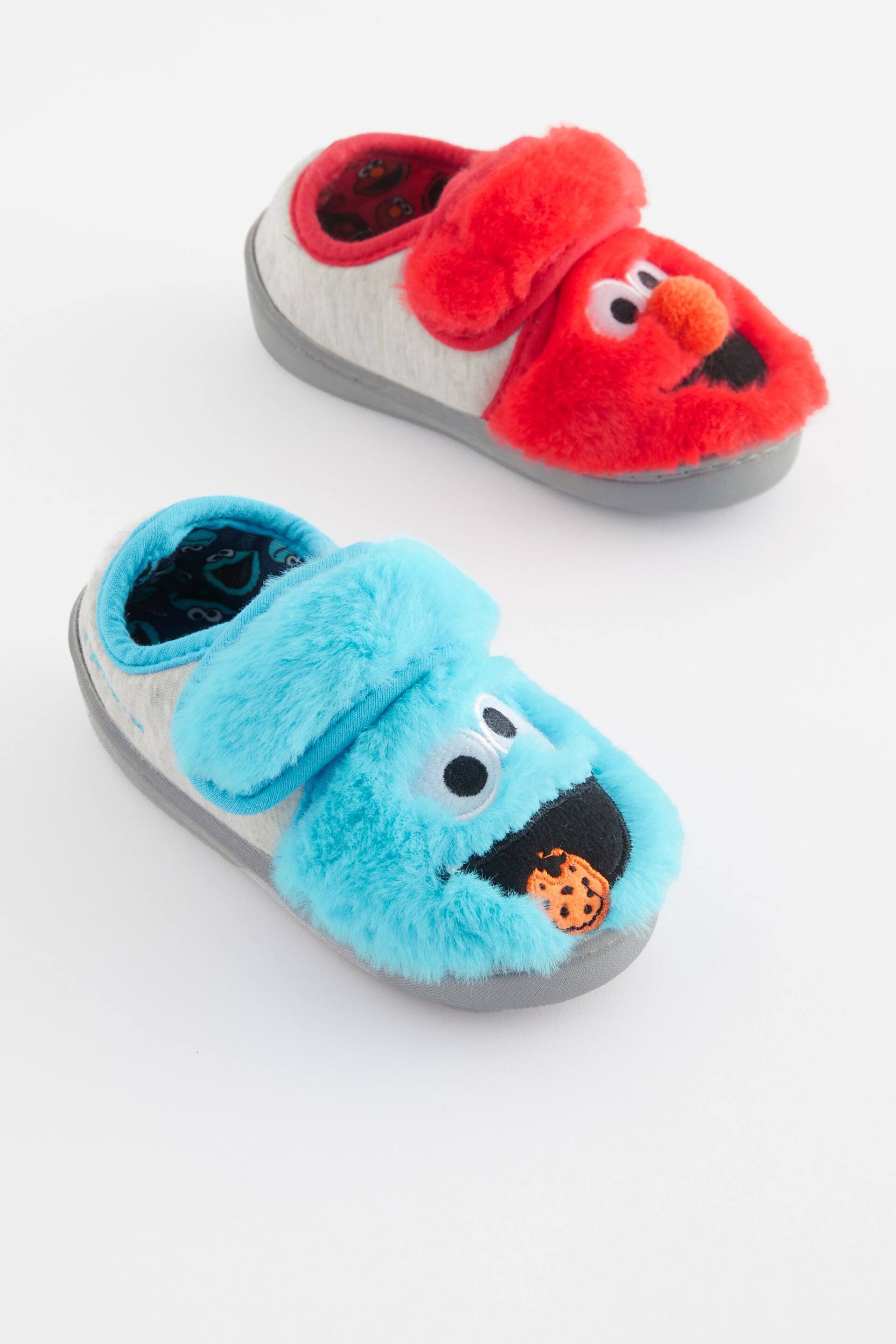 Red/Blue Touch Fastening Cupsole Print Slippers - Image 1 of 5