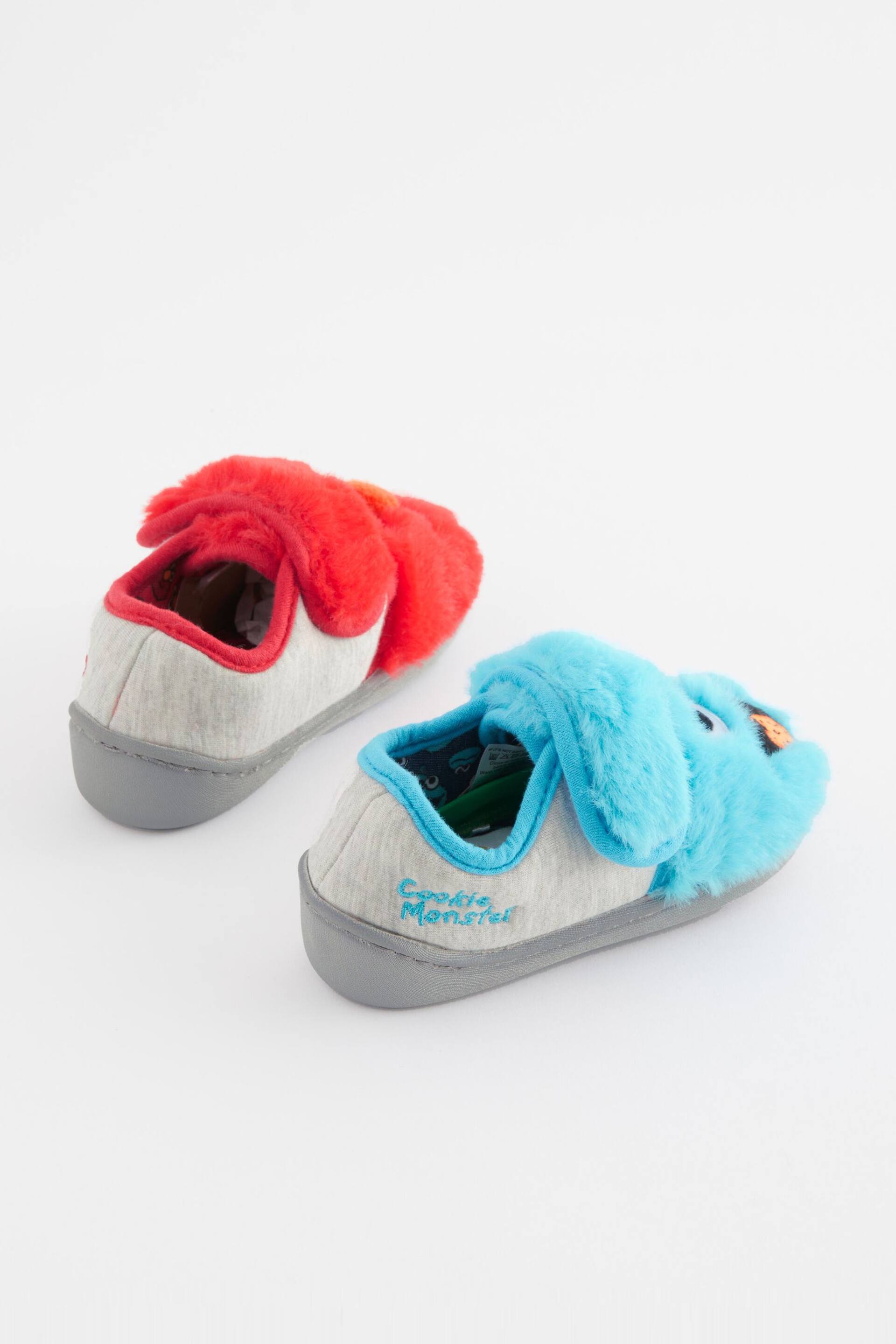 Red/Blue Touch Fastening Cupsole Print Slippers - Image 4 of 5